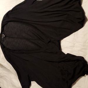 Forever 21 half sleeve, light weight, black, open front cardigan